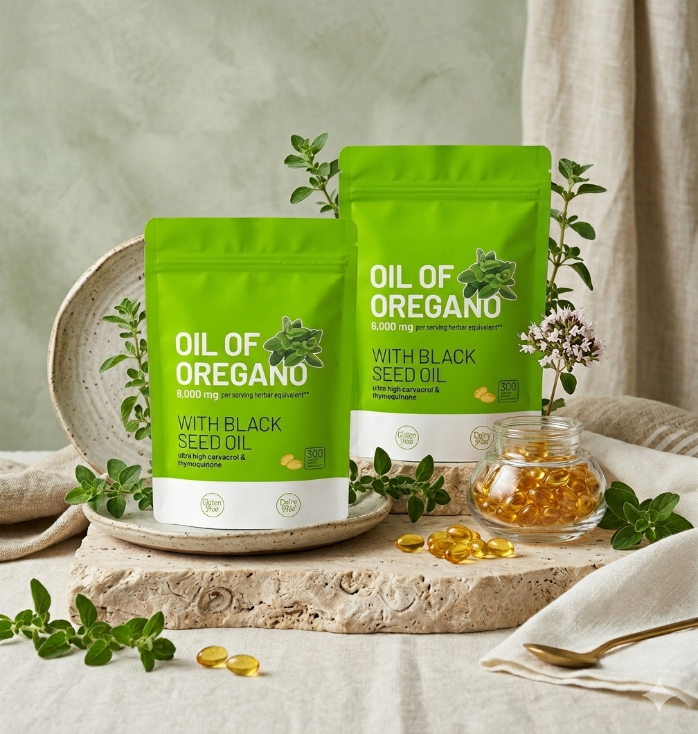 OregaForce™ Premium Oil of Oregano + Black Seed Oil - 300 softgels